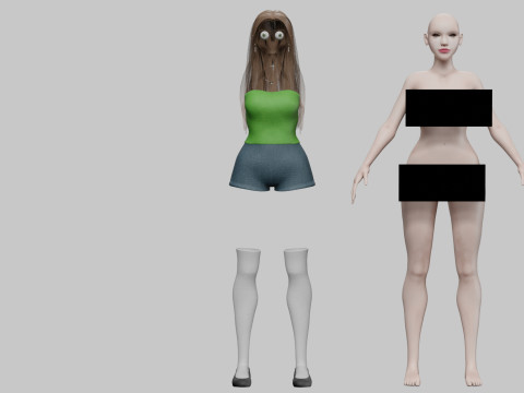 Pretty Young woman V31158 3Dモデル