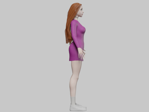 Standard cute Woman V33921 3D 模型