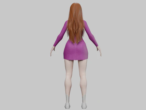 Standard cute Woman V33921 3D Model