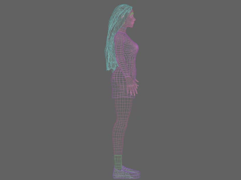 Standard cute Woman V33921 3D Model