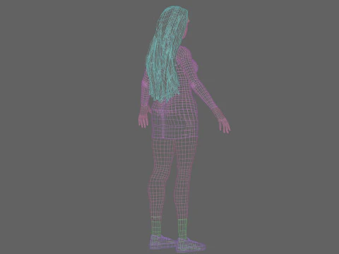 Standard cute Woman V33921 3D Model
