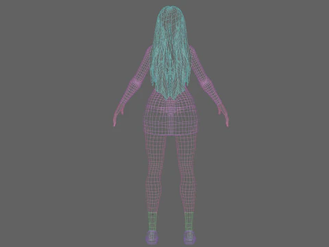 Standard cute Woman V33921 3D Model