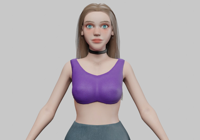 Standard Pretty woman V33041 3D Модель .c4d .max .obj .3ds .fbx .stl .blend 