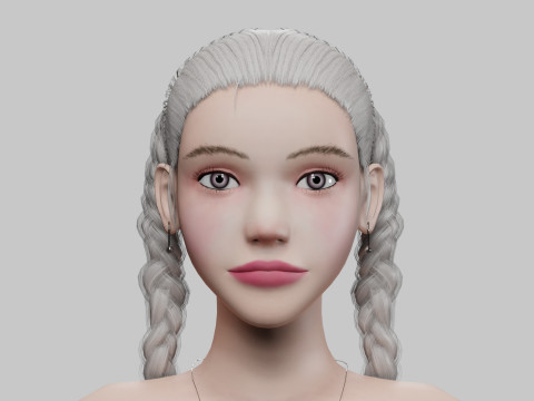 Stylized cute Woman V24440 3D 模型