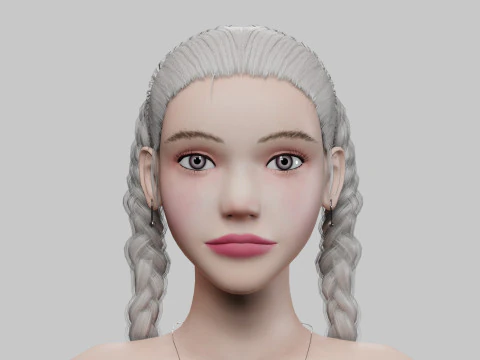 Stylized cute Woman V24440 3D Model