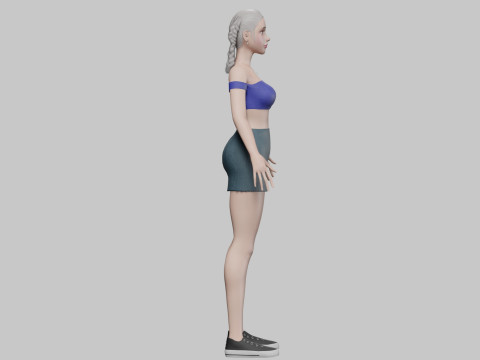 Stylized cute Woman V24440 3D 模型