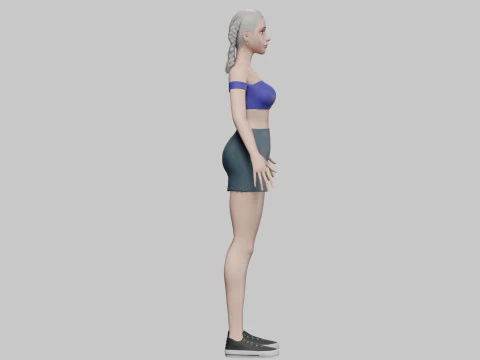 Stylized cute Woman V24440 3D Model