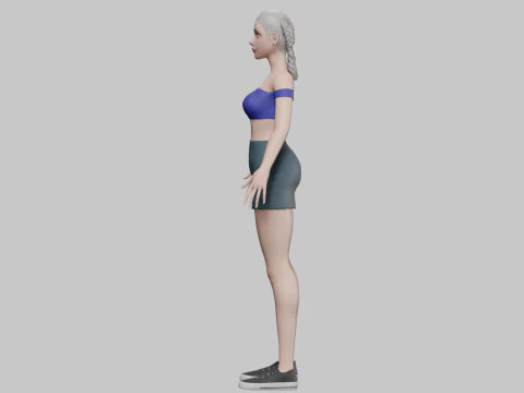 Stylized cute Woman V24440 3D Model