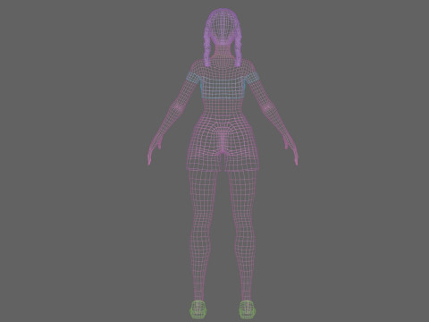 Stylized cute Woman V24440 3D 模型
