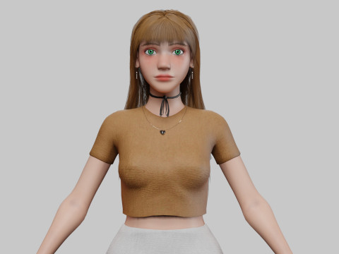 Sweet Basic Woman V32463 3D Model