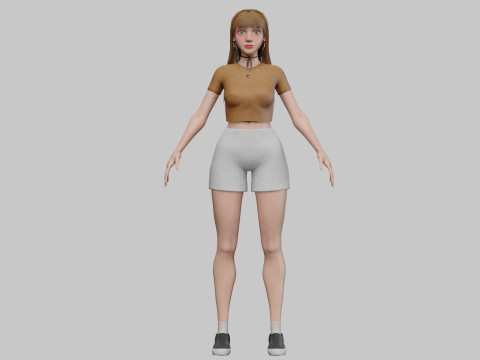 Sweet Basic Woman V32463 3D 모델