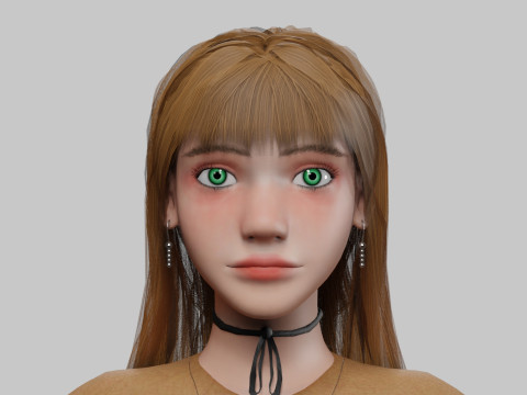 Sweet Basic Woman V32463 3D 모델