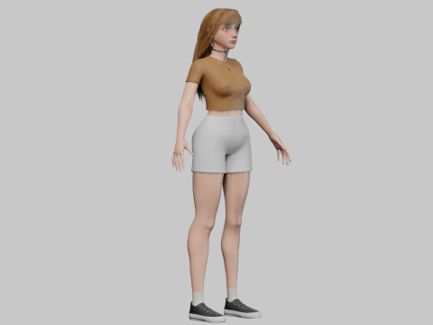 Sweet Basic Woman V32463 3D 모델
