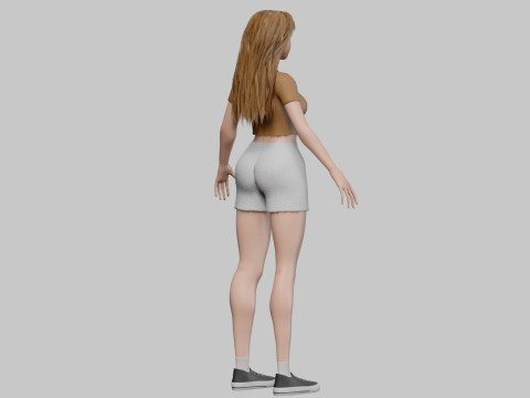 Sweet Basic Woman V32463 3D 모델