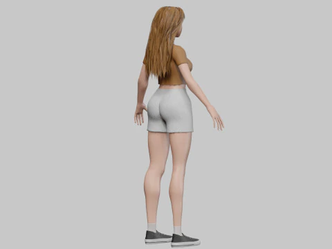 Sweet Basic Woman V32463 3D Model