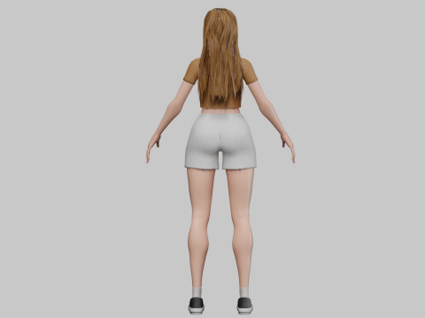 Sweet Basic Woman V32463 3D 모델