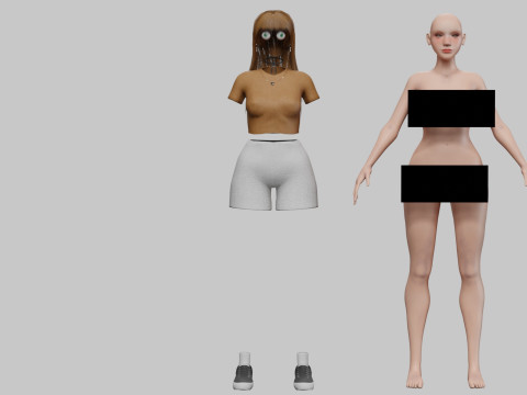 Sweet Basic Woman V32463 3D 모델