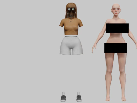 Sweet Basic Woman V32463 3D Model