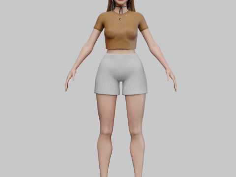 Sweet Basic Woman V32463 3D 모델