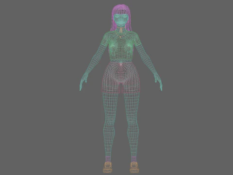 Sweet Basic Woman V32463 3D Model