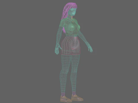 Sweet Basic Woman V32463 3D Model