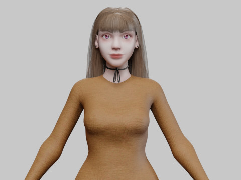 Sweet cute Woman V30526 Modelo 3D