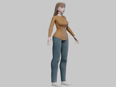 Sweet cute Woman V30526 Modelo 3D