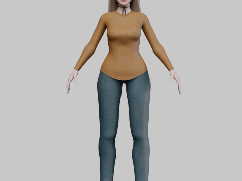 Sweet cute Woman V30526 Modelo 3D