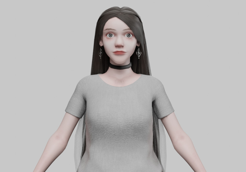 Sweet Pretty Woman V31516 3D Model .c4d .max .obj .3ds .fbx .stl .blend