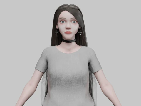 Sweet Pretty Woman V31516 3D Model