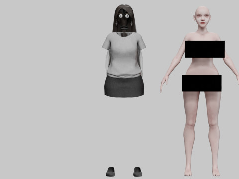 Sweet Pretty Woman V31516 3D Model