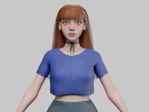 Teen cute Woman V29892 3D Модель