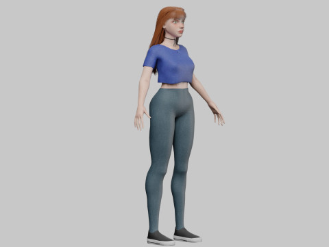 Teen cute Woman V29892 3D Модель