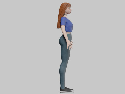 Teen cute Woman V29892 3D Модель