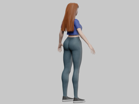 Teen cute Woman V29892 3D Модель