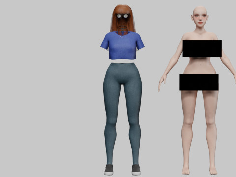 Teen cute Woman V29892 3D Модель