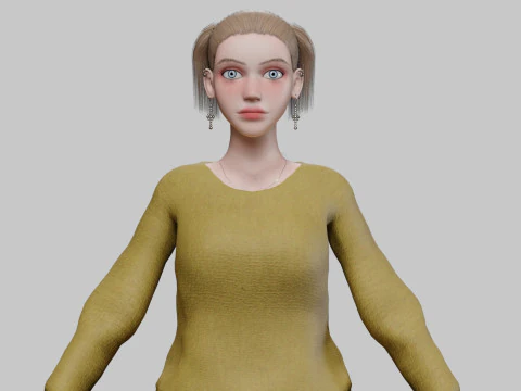 किशोर सुंदर महिला V26695 3D मॉडल