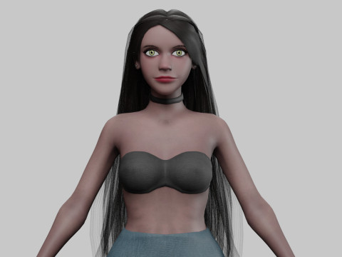 Young cute Woman V32977 3D Модель
