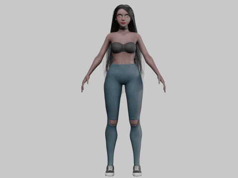 Young cute Woman V32977 3D Model