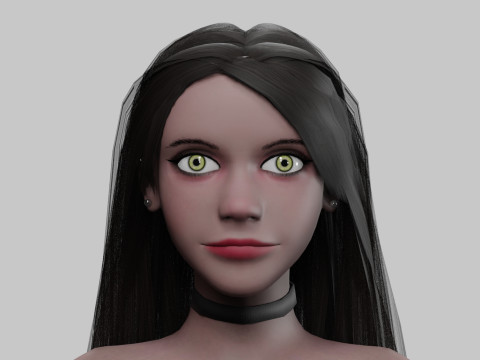 Young cute Woman V32977 3D Modell
