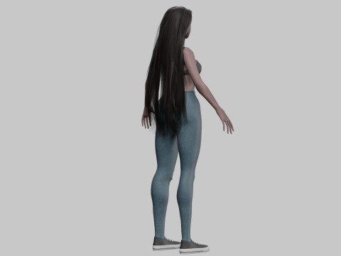 Young cute Woman V32977 3D Modell
