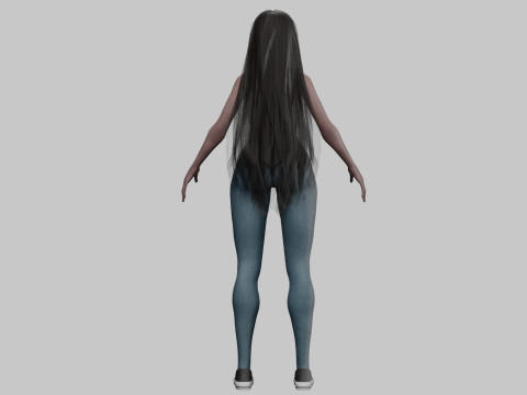Young cute Woman V32977 3D Modell