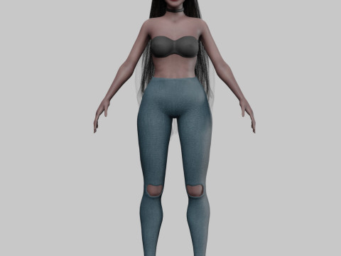 Young cute Woman V32977 3D Modell