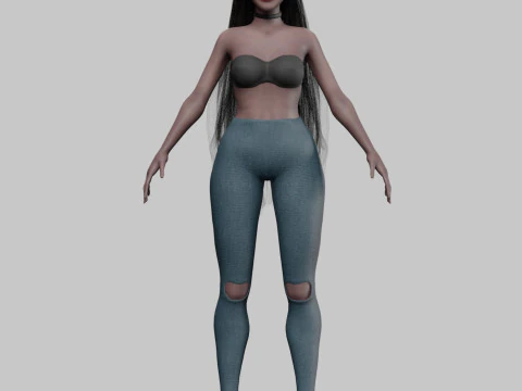 Young cute Woman V32977 3D Model