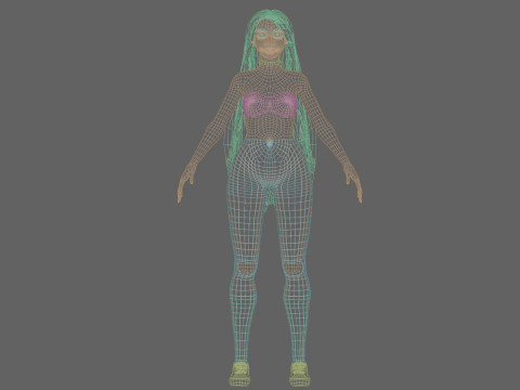 Young cute Woman V32977 3D Modell