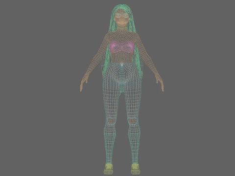 Young cute Woman V32977 3D Model