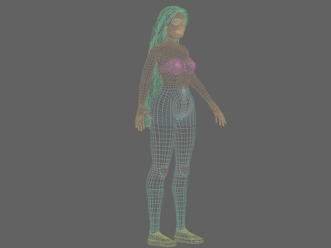 Young cute Woman V32977 3D Modell