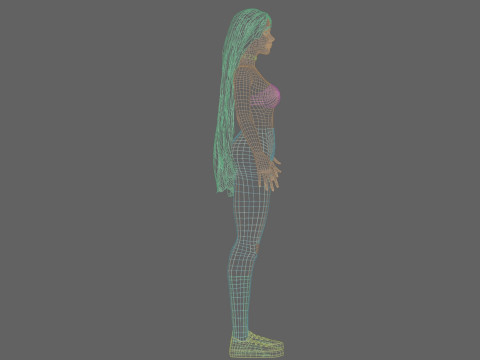 Young cute Woman V32977 3D Modell