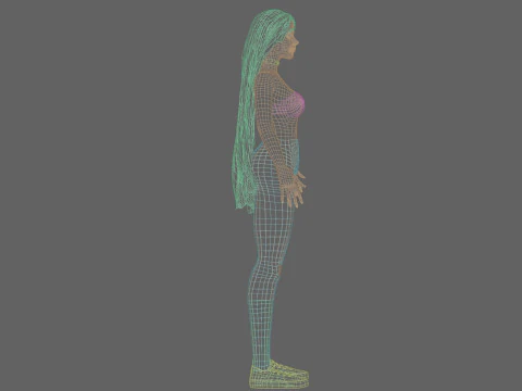 Young cute Woman V32977 3D Model
