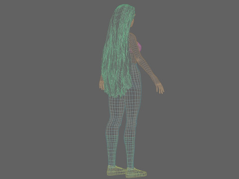 Young cute Woman V32977 3D Modell